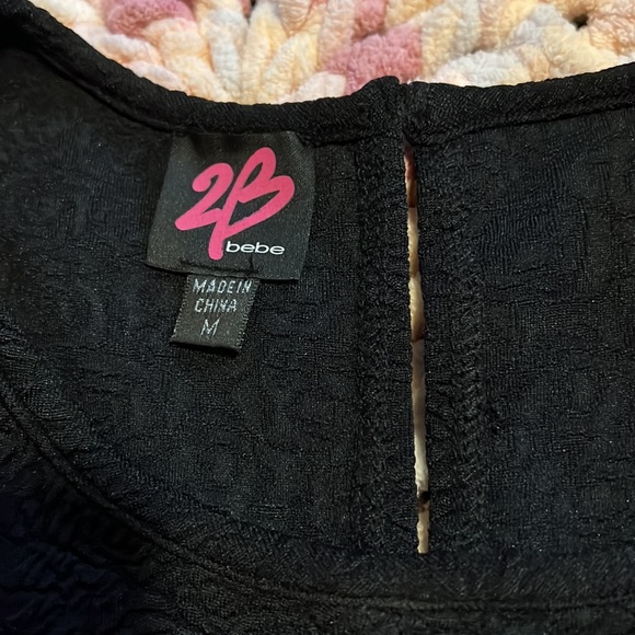 Bebe black party blouse - Picture 2 of 5